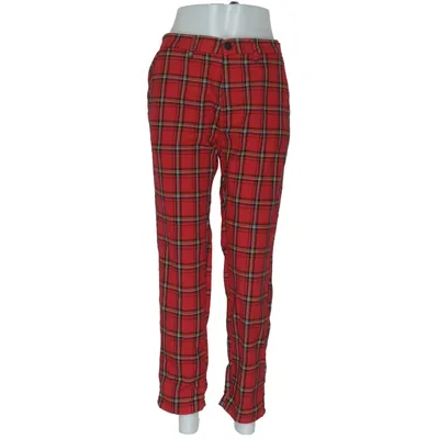 Byxor (Röd, Flerfärgad) från Pull & Bear Elastan, Polyester, Viskos