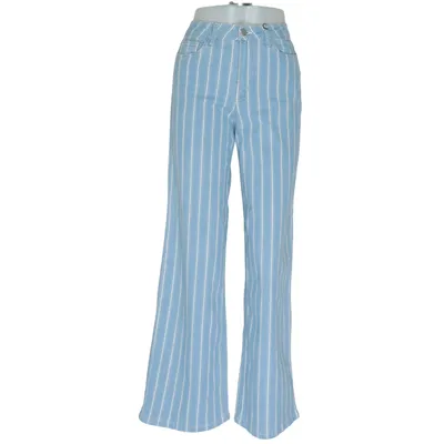 Jeans (Blue, White) from Object Cotton, Polyester