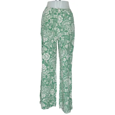 Pants (Green, White) from LC Waikiki Linen, Viscose