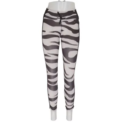 Sportleggings (Schwarz, Grau) von Power Woman Elasthan, Polyamid