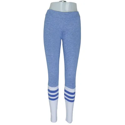 Træningsleggings (Blå, Hvid) fra Bombshell Elastan, Polyester