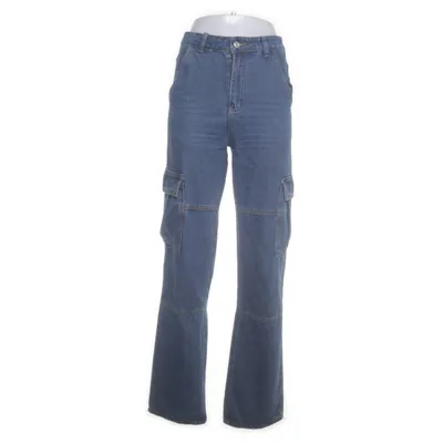 Cargobyxor (Blå) från Shein Bomull, Viskos, Polyester