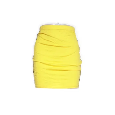Skirt (Yellow, Black) from Boohoo Elastane, Viscose