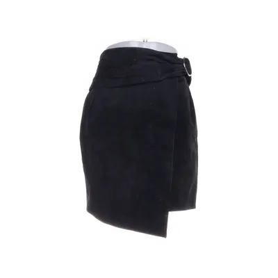 Leren rok (Blauw) van Never Denim Polyester, Leer