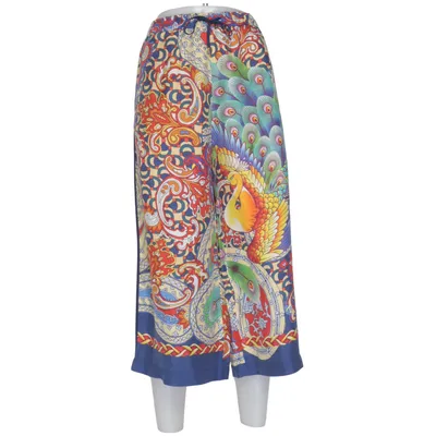 Pantalon patte d'éléphant (Bleu, Multicolore) de Anni Carlsson Soie