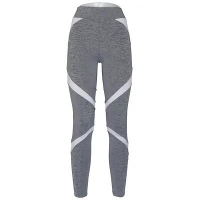Träningstights (Grå, Vit) från Bubbleroom Sport Elastan, Polyester