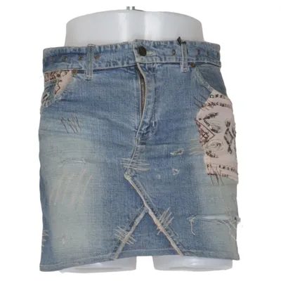 Spijkerrok (Blauw) van Karen Millen Katoen, Elastaan, Polyester, Polyurethaan