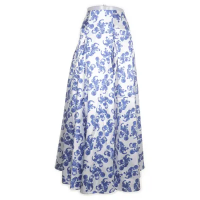 Maxi skirt (White, Blue) from Solace London Polyester
