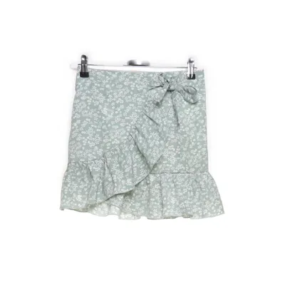 Wrap skirt (Green, White) from Shein Curve Polyester
