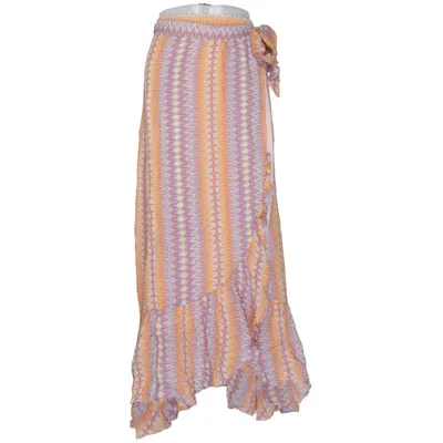 Slå om-nederdel (Orange, Lilla, Flerfarvet) fra Stella Nova Polyester, Silke, Viscose