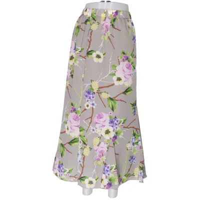 Långkjol (Grå, Flerfärgad) från Rock Polyester