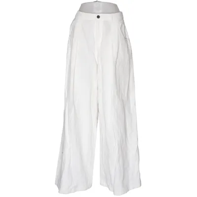 Pantalon patte d'éléphant (Blanc) de Lumina Coton, Lin, Tencel