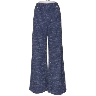 Palazzo pants (Blue, White) from Maje Acrylic, Cotton, Elastane, Polyamide, Polyester