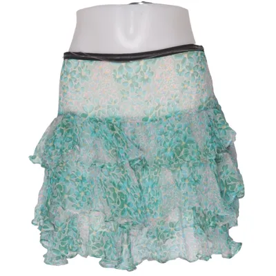 Skirt (Green, Blue, Multicolored) from Zara Woman Polyester, Silk