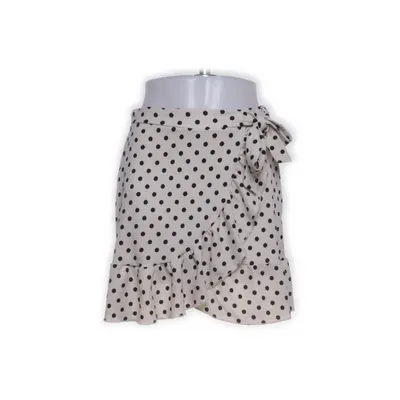 Jupe portefeuille (Beige, Noir) de STR Élasthane, Polyester