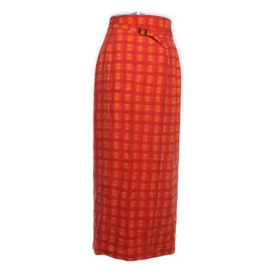 Wrap skirt (Orange, Red) from August Silk Acetate, Silk