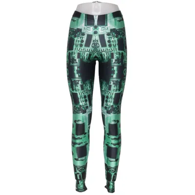 Sports tights (Green, Black, White) from Blackmilk Elastane, Polyester