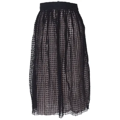 Kjol (Svart, Beige) från Paule KA Bomull, Silke