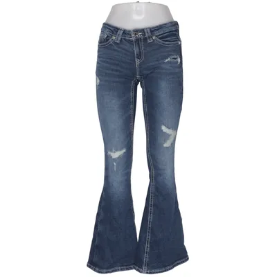 Jeans (y2k 2000s 00s bootcut flared  rock revival 90s rare deadstock vintage designer emo grunge altfashion alternative alt mallgoth cozy fall stockholmsstil retro fairycore ed hardy swag tapout evisu edhardy opium affliction drip tribal streetwear drill skate oldschool cybery2k cheif keef baby phat miss me edgy zara true religion juicy couture chromehearts gallerydept kanye carti opium jorts skull) fra Gina Tricot Bomuld, Elastan