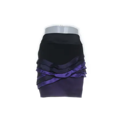 Skirt (Black, Purple) from Karen Millen Silk, Elastane, Polyester