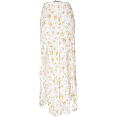 Långkjol (Vit, Gul, Orange) från Miss Selfridge