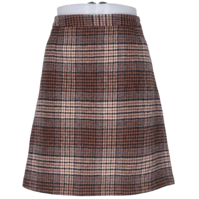 Skirt (Brown, Multicolored) from Hampton Republic Acrylic, Polyamide, Polyester, Viscose