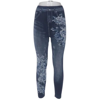 Treggings (Bleu) de Marie Élasthane, Polyester, Viscose