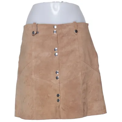 Leather skirt (Brown) from Mango