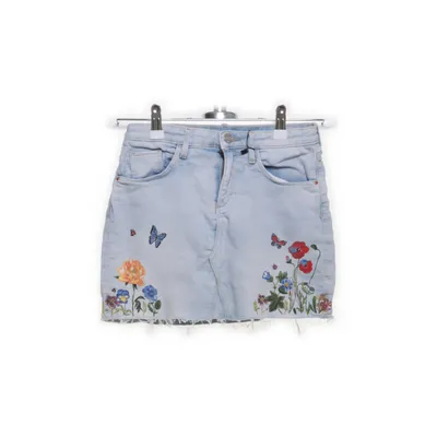 Spijkerrok (Blauw, Meerkleurig) van Nathalie Lété x H&M Katoen, Polyester, Elastaan