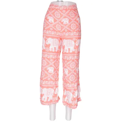 Harem pants (Orange, White) from Rayon Viscose