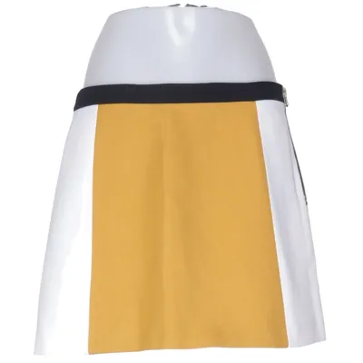 Skirt (Yellow, White, Black) from Zara Woman Viscose