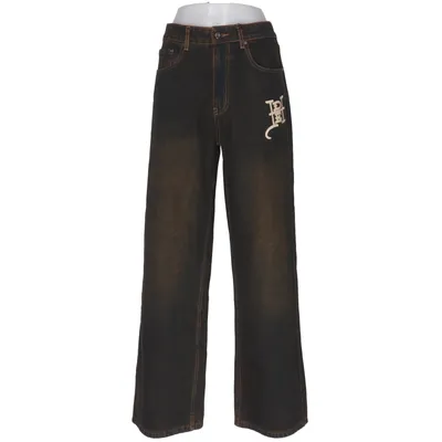 Spijkerbroek (Zwart, Bruin) van Ed Hardy x Urban Outfitters Katoen