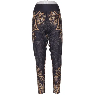 Træningsleggings (Sort, Guld) fra Maya Freya Elastan, Polyester