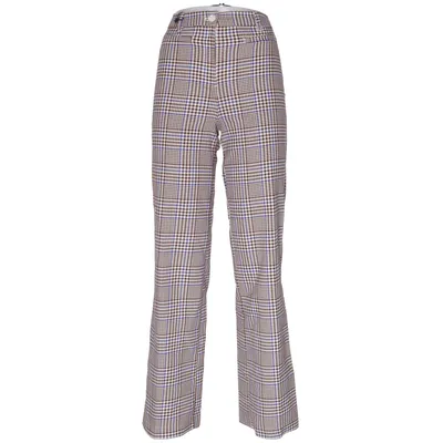 Broek (Bruin, Wit, Blauw) van Monki Elastaan, Polyester, Viscose