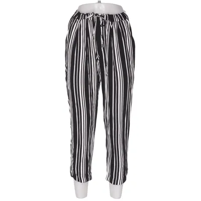 Pants (Black, White) from Mango Basics Viscose