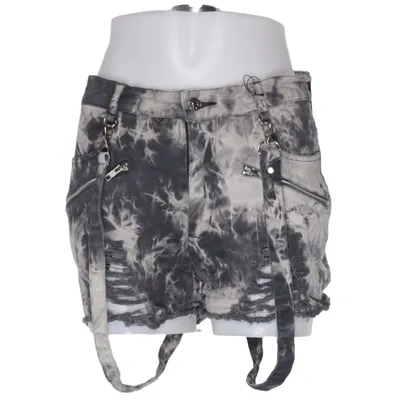 Dungaree shorts (Black, Gray) from Heartless Cotton, Elastane