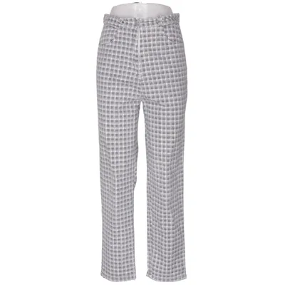 Pants (Gray, White) from New Port Cotton, Elastane