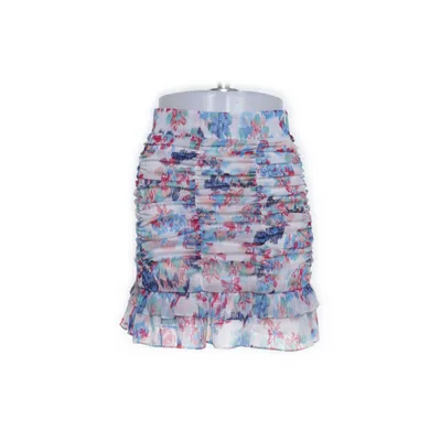 Skirt (White, Multicolored) from Loavies Polyester