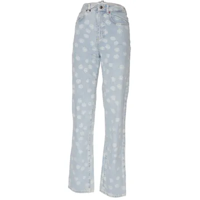 Jeans (Blue, White) from Never Denim by Bik Bok Cotton