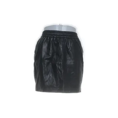 Leather skirt (Black) from Moss Copenhagen Leather, Polyester