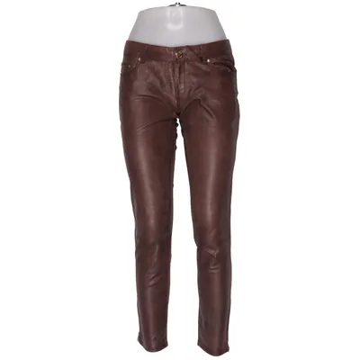 Læderbukser (Brun) fra Mango Casual Sportswear Læder, Polyester
