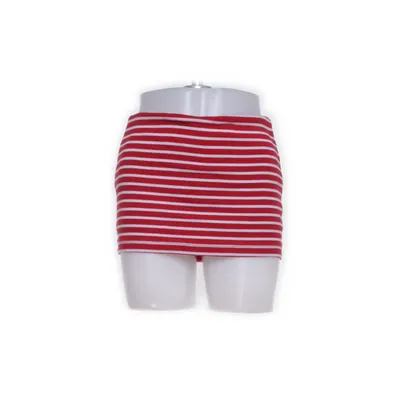 Skort (Röd, Vit) från Bershka Bomull, Elastan