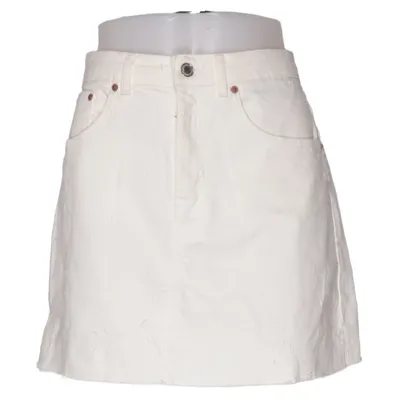 Jupe en jean (Blanc) de Zara Coton, Élasthane