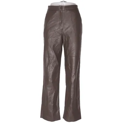 Pants (Brown) from Oak+ Fort Polyurethane, Viscose