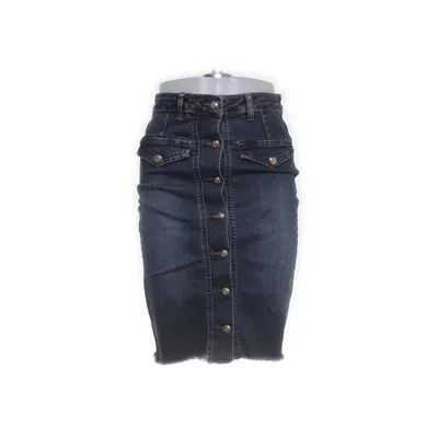 Jupe en jean (Bleu) de Laulia Coton, Élasthane, Polyester
