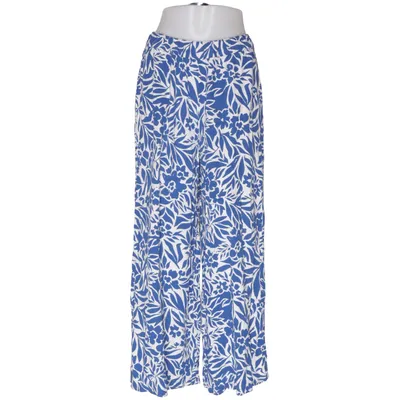 Pantalon patte d'éléphant (Bleu, Blanc) de Page One Viscose