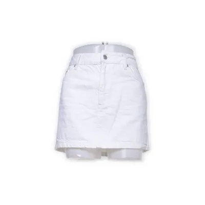 Jeanskjol (Vit) från Topshop Bomull, Polyester