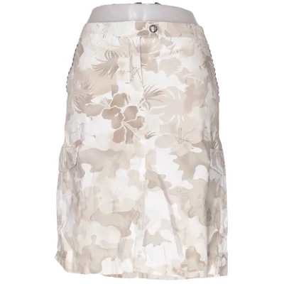 Skirt (Beige, White) from Punt Roma Cotton, Elastane