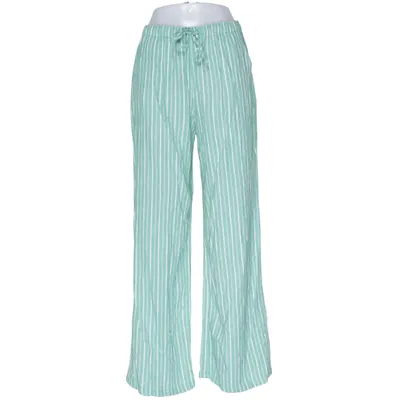 Palazzo broek (Groen, Wit) van Stradivarius Linnen, Viscose