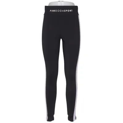 Træningsleggings (Sort) fra Pink Soda Sport Elastan, Polyamid, Polyester